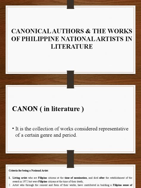 canonical authors in the philippines